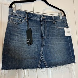 Paige Denim Block Mini Skirt NWT